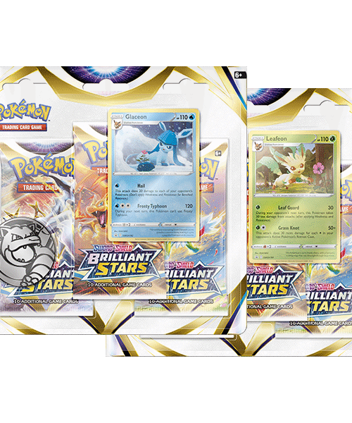 Pokémon TCG: Brilliant Stars 3-Pack Blister (24 sztuki)